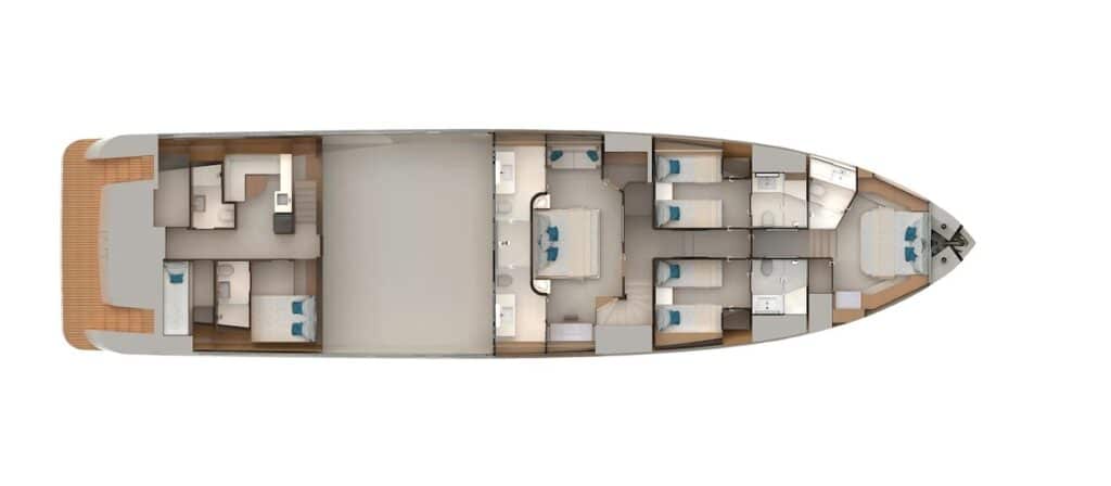 Ocean Alexander 28L-Lower-Deck-Plan